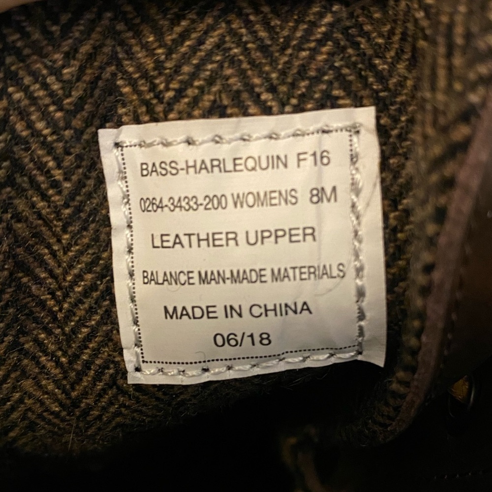 •G.H. BASS & CO.•Brown Leather Upper Harlequin Duck Boot - Picture 4 of 8